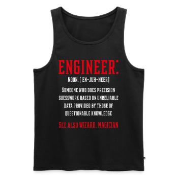 Engineer Funny Definition - Jobs Gift Occupation - Men's Premium Organic Tank Top - black - Front - AI Model Male 178 light (178cm)