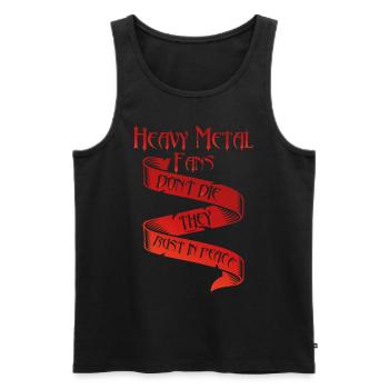 Les fans de heavy metal ne meurent pas Rust In Peace - Débardeur bio Premium Homme - noir - Devant - Michal (187cm)