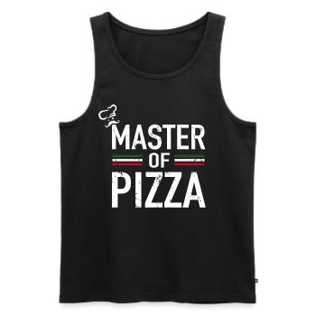 Italie Pizza Chef de la tenue - Master Of Pizza - Débardeur bio Premium Homme - noir - Devant - Michal (187cm)