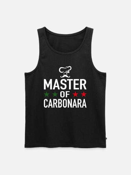 Spaghetti Carbonara Chefkoch Master Of Carbonara - Männer Premium Bio Tank Top - Schwarz