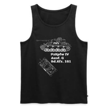 Panzerkampfwagen IV Panzer 4 SdKfz 161 Deutschland - Männer Premium Bio Tank Top - Schwarz - Vorne - AI Model Male 178 light (178cm)