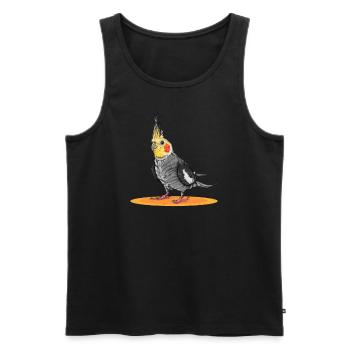 Nymph Parakeet House Bird Pet for Bird Keeper - Men's Premium Organic Tank Top - black - Front - AI Model Male 178 light (178cm)
