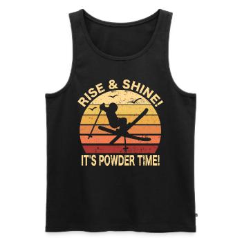 Freestyle-Skiing Skifahrer Wintersport Ski Spruch - Männer Premium Bio Tank Top - Schwarz - Vorne - Michal (187cm)