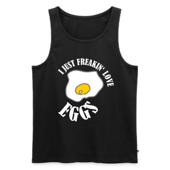 Ei Gelb lustiges Geschenk Eigelb Eier Spiegelei - Männer Premium Bio Tank Top - Schwarz - Vorne - AI Model Male 178 light (178cm)
