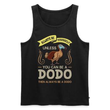 Dodo Vogel Dronte Dudu Skelett Madagaskar - Männer Premium Bio Tank Top - Schwarz - Vorne - AI Model Male 178 light (178cm)