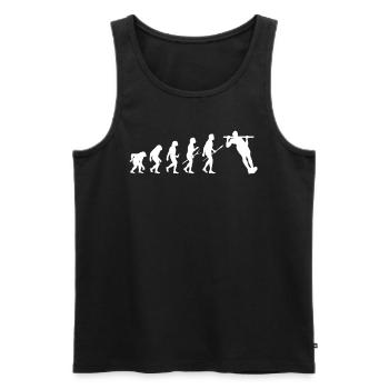 Calisthenics Callisthenics pull up - Men's Premium Organic Tank Top - black - Front - AI Model Male 178 light (178cm)