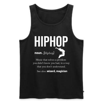 Hip Hop - Männer Premium Bio Tank Top - Schwarz - Vorne - Michal (187cm)