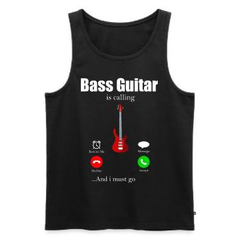 Bassist - Männer Premium Bio Tank Top - Schwarz - Vorne - AI Model Male 178 light (178cm)