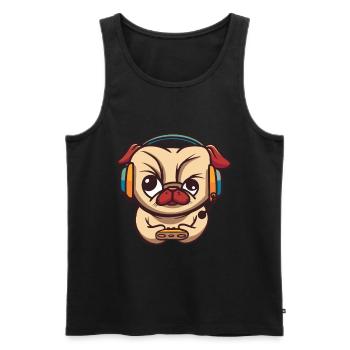 Brawlen Hund Brawl Gamer Zocken Gaming Game Dog - Men's Premium Organic Tank Top - black - Front - AI Model Male 178 light (178cm)