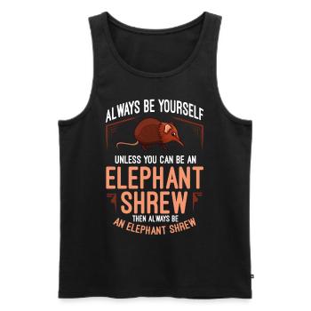Trunk Jumper Africa Sengi Mouse Jumping Mouse Animal - Men's Premium Organic Tank Top - black - Front - AI Model Male 178 light (178cm)