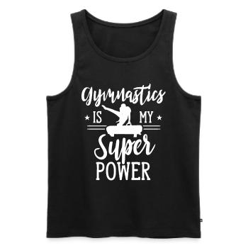Gymnastik Ist Meine Superkraft Gymnast Akrobat - Männer Premium Bio Tank Top - Schwarz - Vorne - AI Model Male 178 light (178cm)