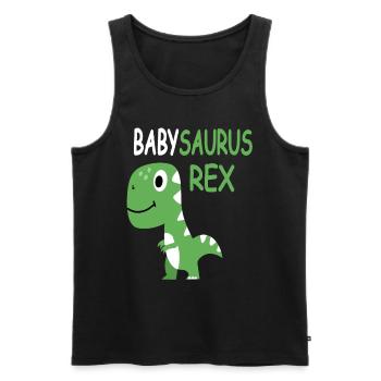 BabySaurus Rex - Baby Saurus - Baby Dinosaur - Men's Premium Organic Tank Top - black - Front - Michal (187cm)