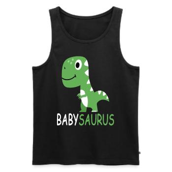 BébéSaure - Bébé Saurus - Bébé dinosaure - Débardeur bio Premium Homme - noir - Devant - Michal (187cm)