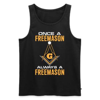 Once A Freemason Always A Freemason Freemasonry - Men's Premium Organic Tank Top - black - Front - AI Model Male 178 light (178cm)