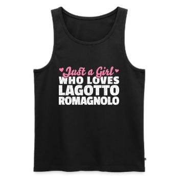 Fille le Lagotto Romagnolo aime sort - Débardeur bio Premium Homme - noir - Devant - Michal (187cm)