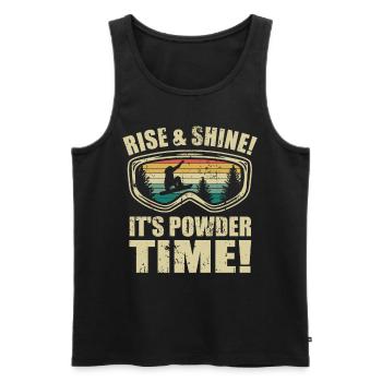 Snowboarder Winter Sports Vintage Snowboard Goggles - Men's Premium Organic Tank Top - black - Front - AI Model Male 178 light (178cm)