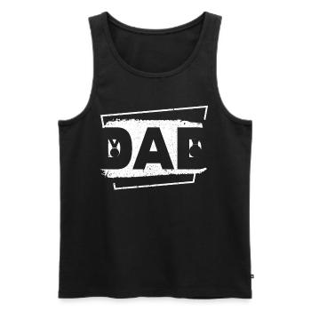 Father's Day Dad - Men's Premium Organic Tank Top - black - Front - Michal (187cm)