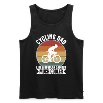 Cycling dad - Men's Premium Organic Tank Top - black - Front - AI Model Male 178 light (178cm)