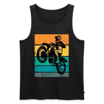 Supercross Offroad Enduro Motocross cadeau - Débardeur bio Premium Homme - noir - Devant - Michal (187cm)