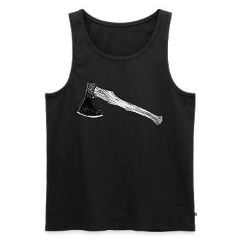 Viking axe sports goal throwing axe throwing goals - Men's Premium Organic Tank Top - black - Front - AI Model Male 178 light (178cm)