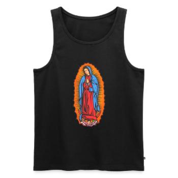 Beautiful virgin Our Lady of Guadalupe - Männer Premium Bio Tank Top - Schwarz - Vorne - AI Model Male 178 light (178cm)