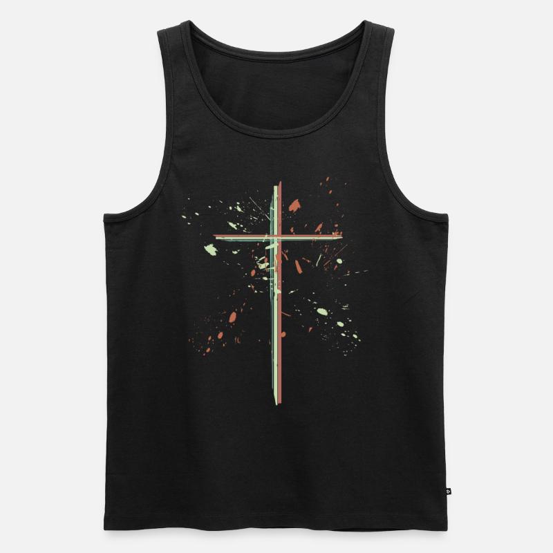 Christlich - Religion - Männer Premium Bio Tank Top - Schwarz