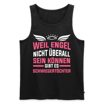 Schwiegertochter Engel Geschenk - Männer Premium Bio Tank Top - Schwarz - Vorne - Michal (187cm)