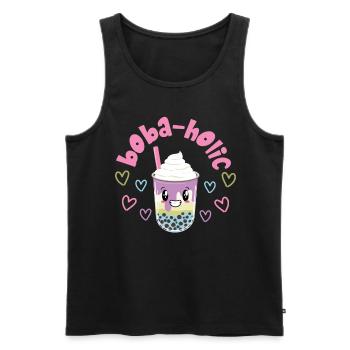 Bubble Tea - Männer Premium Bio Tank Top - Schwarz - Vorne - Michal (187cm)