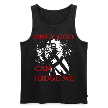 2reborn Kreuzritter Templer Crossknight knight - Männer Premium Bio Tank Top - Schwarz - Vorne - Michal (187cm)