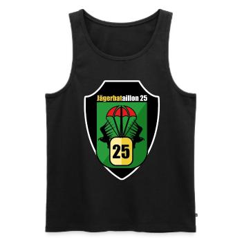 Bundesheer Outfits für JgBtl25 Jägerbataillon 25 - Männer Premium Bio Tank Top - Schwarz - Vorne - AI Model Male 178 light (178cm)