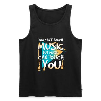 Musique | Musiciens dans un groupe | Musiciens - Débardeur bio Premium Homme - noir - Devant - AI Model Male 178 light (178cm)