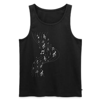 Music Sheet Music Key Symbol - Men's Premium Organic Tank Top - black - Front - Michal (187cm)