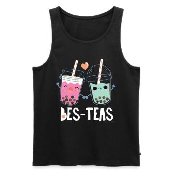 Bubble Tea - Männer Premium Bio Tank Top - Schwarz - Vorne - Michal (187cm)