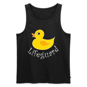 Ente Entchen Quietscheente Quak - Männer Premium Bio Tank Top - Schwarz - Vorne - AI Model Male 178 light (178cm)