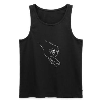 Reingeschaut Reingeguckt Retro Meme - Männer Premium Bio Tank Top - Schwarz - Vorne - AI Model Male 178 light (178cm)