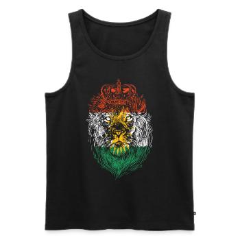 Kurdistan Lion Kurd Kurds Kurdish Gift - Men's Premium Organic Tank Top - black - Front - AI Model Male 178 light (178cm)