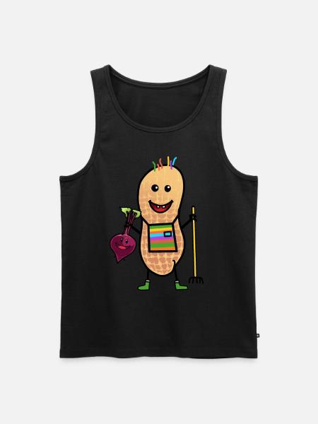 Peanuts Freak Farmer Organic Organic Vegetable Growing - Men's Premium Organic Tank Top - black