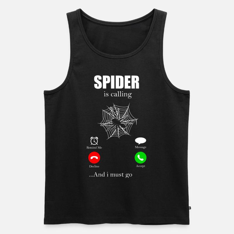 Spinne - Männer Premium Bio Tank Top - Schwarz