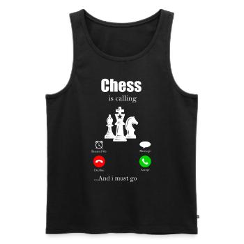 Schach Taktik Schachmatt Denksport Chess Läufer - Männer Premium Bio Tank Top - Schwarz - Vorne - AI Model Male 178 light (178cm)