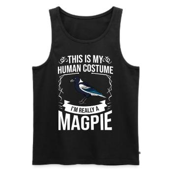 Elster Vogel Rabe Federn Tier Singvögel - Männer Premium Bio Tank Top - Schwarz - Vorne - AI Model Male 178 light (178cm)