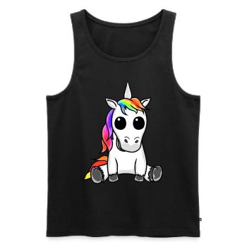 Alien Unicorn Intoxication Alien Drugs Extasy - Men's Premium Organic Tank Top - black - Front - AI Model Male 178 light (178cm)