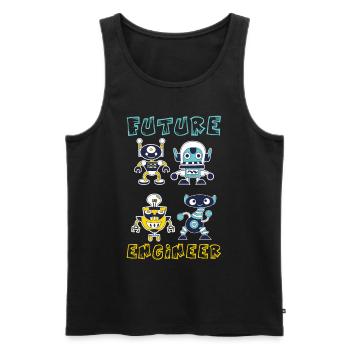 Future Robotics Engineer Kids Robot - Débardeur bio Premium Homme - noir - Devant - Michal (187cm)