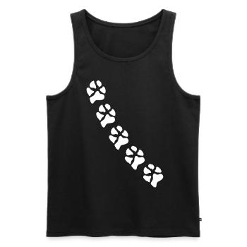 Paw prints dog paws paws dogs - Men's Premium Organic Tank Top - black - Front - AI Model Male 178 light (178cm)