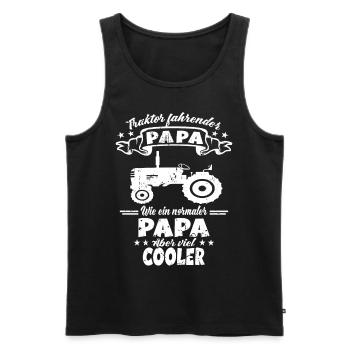 Landwirt Papa Traktor Bauern Vater Geschenk - Männer Premium Bio Tank Top - Schwarz - Vorne - AI Model Male 178 light (178cm)