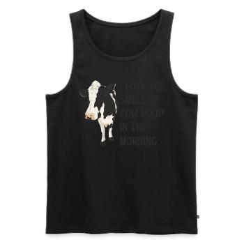 Kuhweide Bauer Rind Milchkuh Landwirt Kuh Kuhstall - Männer Premium Bio Tank Top - Schwarz - Vorne - AI Model Male 178 light (178cm)