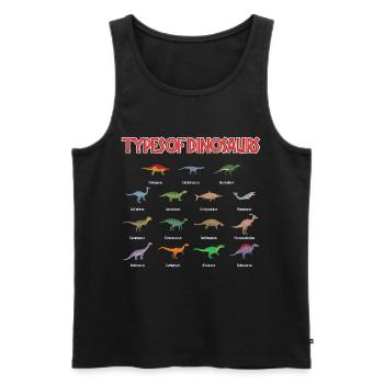 Arten Von Dinosauriern - Männer Premium Bio Tank Top - Schwarz - Vorne - AI Model Male 178 light (178cm)
