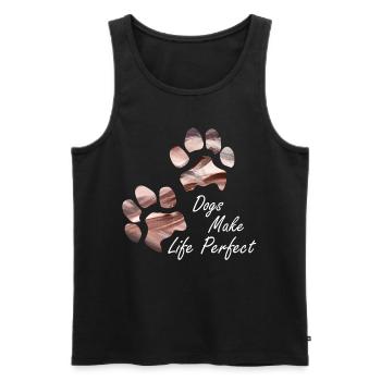 Paw prints dog paws paws dogs - Men's Premium Organic Tank Top - black - Front - AI Model Male 178 light (178cm)
