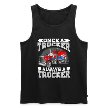 Once a Trucker, Always a Trucker - Débardeur bio Premium Homme - noir - Devant - Michal (187cm)