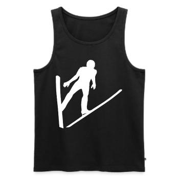 Ski jumping ski jumping ski jumpers - Men's Premium Organic Tank Top - black - Front - AI Model Male 178 light (178cm)