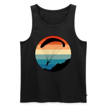 Gleitschirm Flieger Paraglider Pilot Paraglide - Männer Premium Bio Tank Top - Schwarz - Vorne - AI Model Male 178 light (178cm)